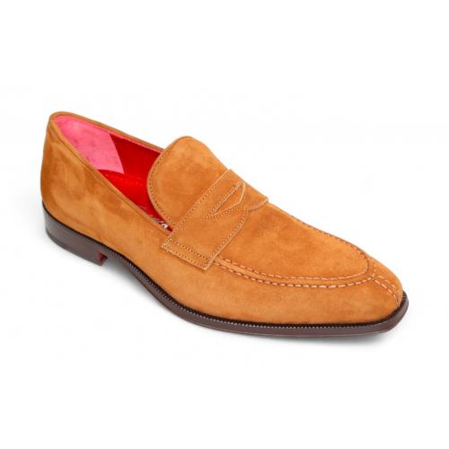 Emilio Franco "Oliviero" Rust Genuine Italian Calf Leather Loafers.